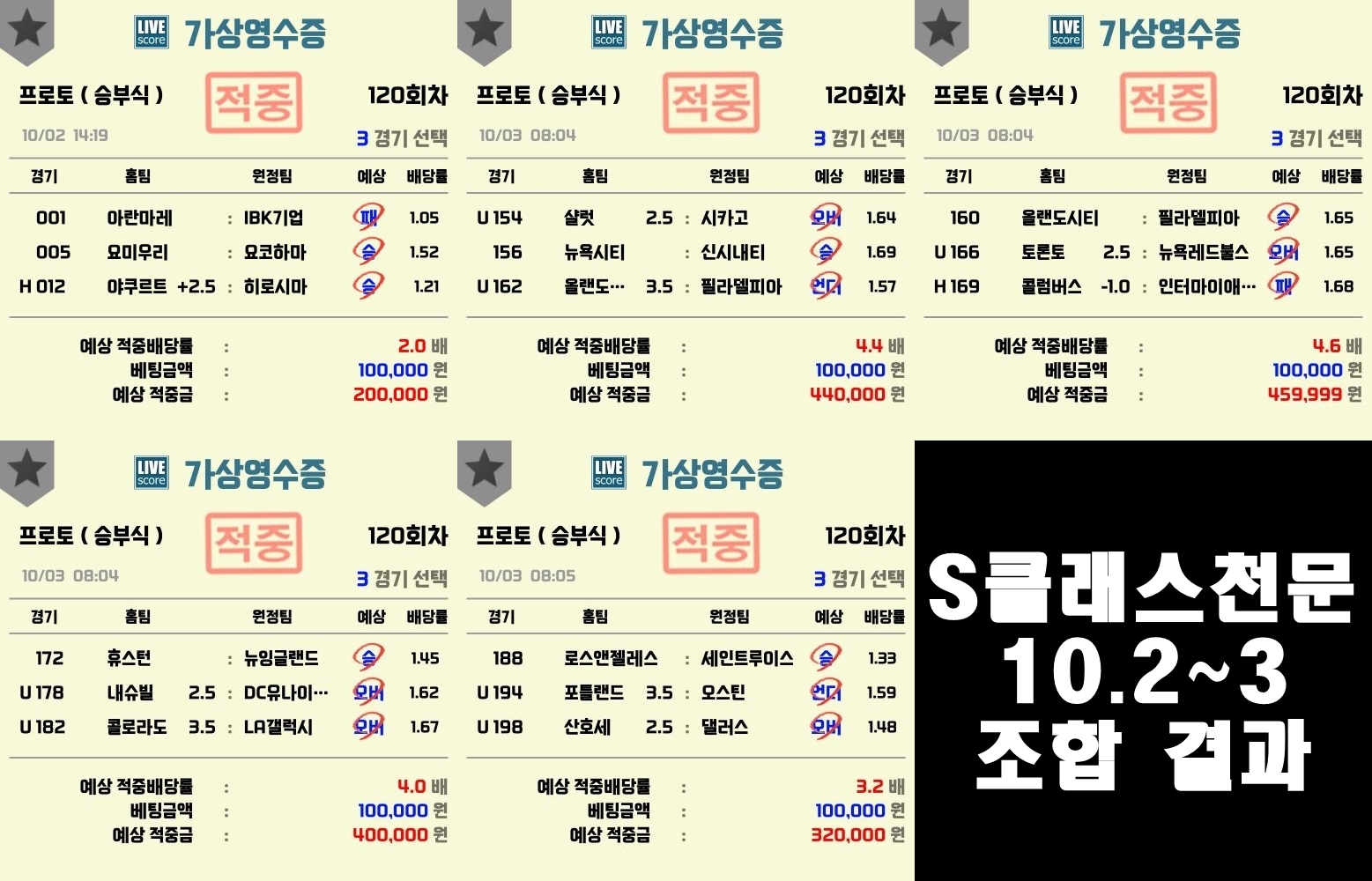 ■■■⚾⚽ ✴️☀️ [S클래스 천문] 3~4일 PICK 공개 !!! ☀️✴️ ⚾⚽■■■